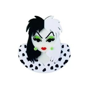 "Cruella" Large Acrylic Layered Brooch